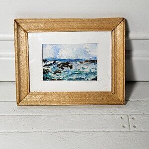 Dollhouse Miniature Original Watercolor Ocean